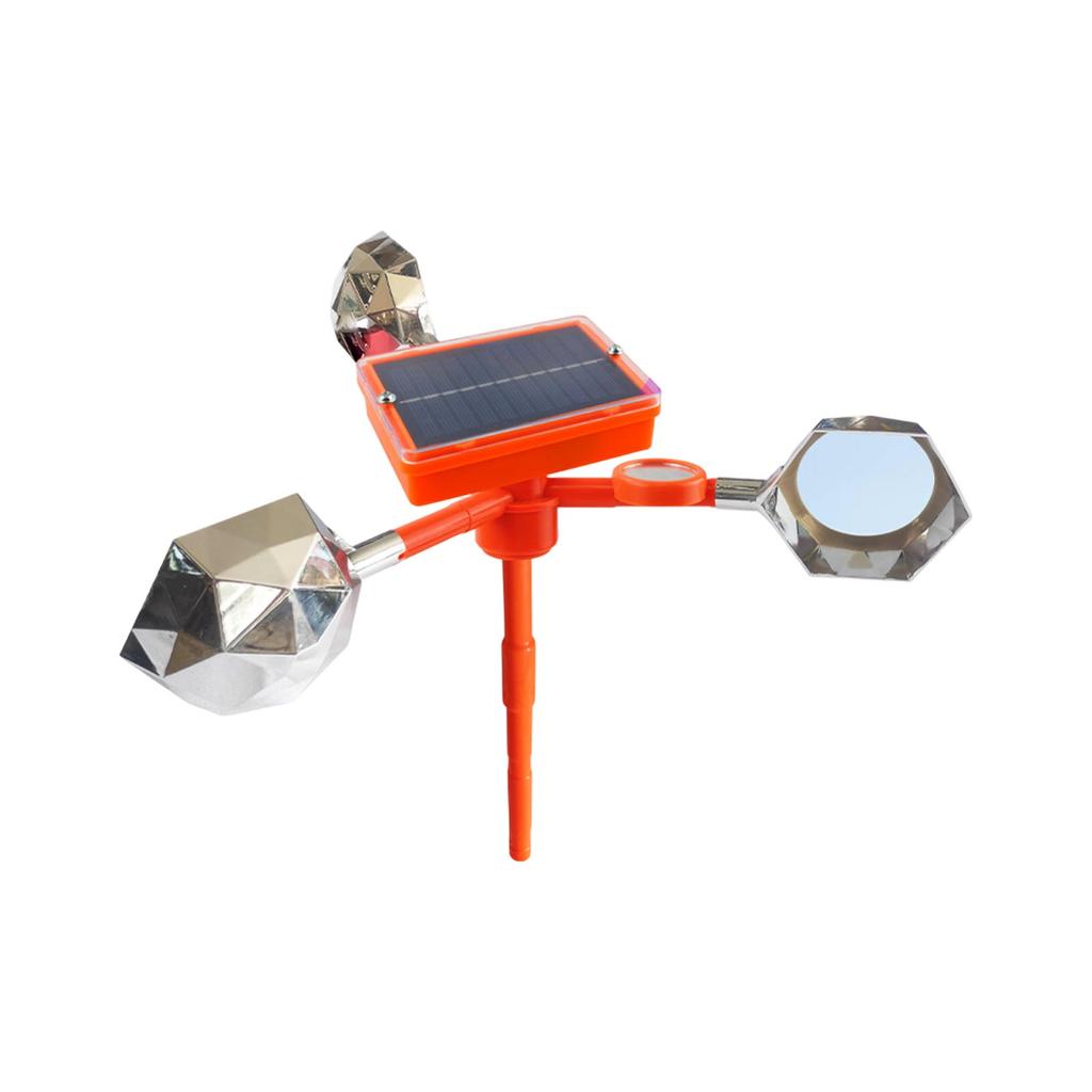 Repellente per Uccelli a Energia Solare con Suono e Vento Deterrente Ultrasuoni per Esterni con Specchio Riflettente e Pale Rotanti per Giardino Cortile