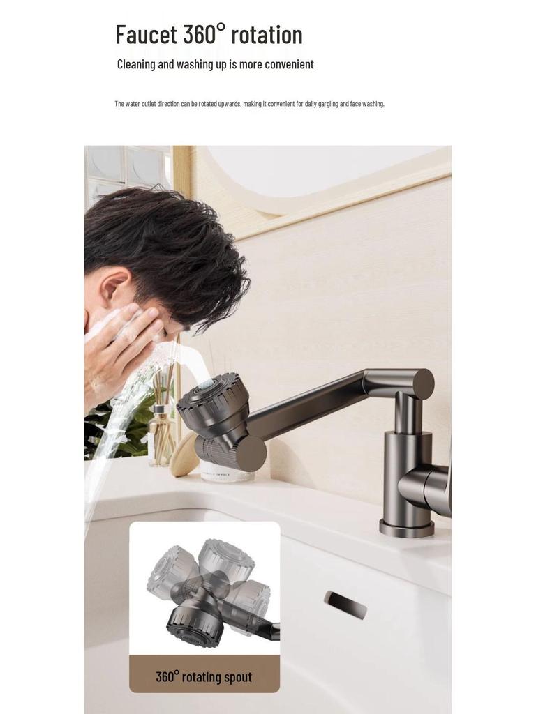 Lucky Cat Hot & Cold Stainless Steel Faucet for Kitchen & Bathroom Sink