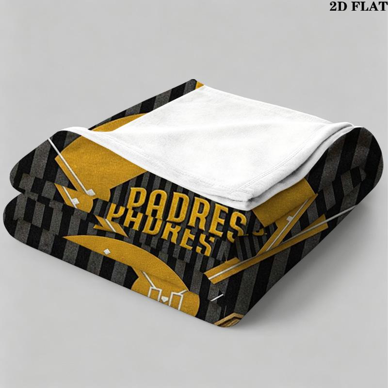 San Diego Padres Print Flannel Blanket High Quality Warm Comfortable Cover for All Seasons Perfect for Gifts Home Decor