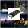 Emergency Hand Crank Dynamo Rechargeable Solar Flashlight Power Bank LED Flashlight For Fishing Boating Hiking