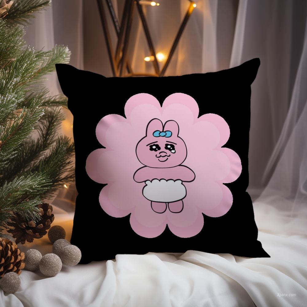 Kawaii O-Opanchu Usagi Kissenbezug Premium Komfort Wendbare Kissenhülle -Zwei in Einem Design für Jeden Raum & Autoinnenraum