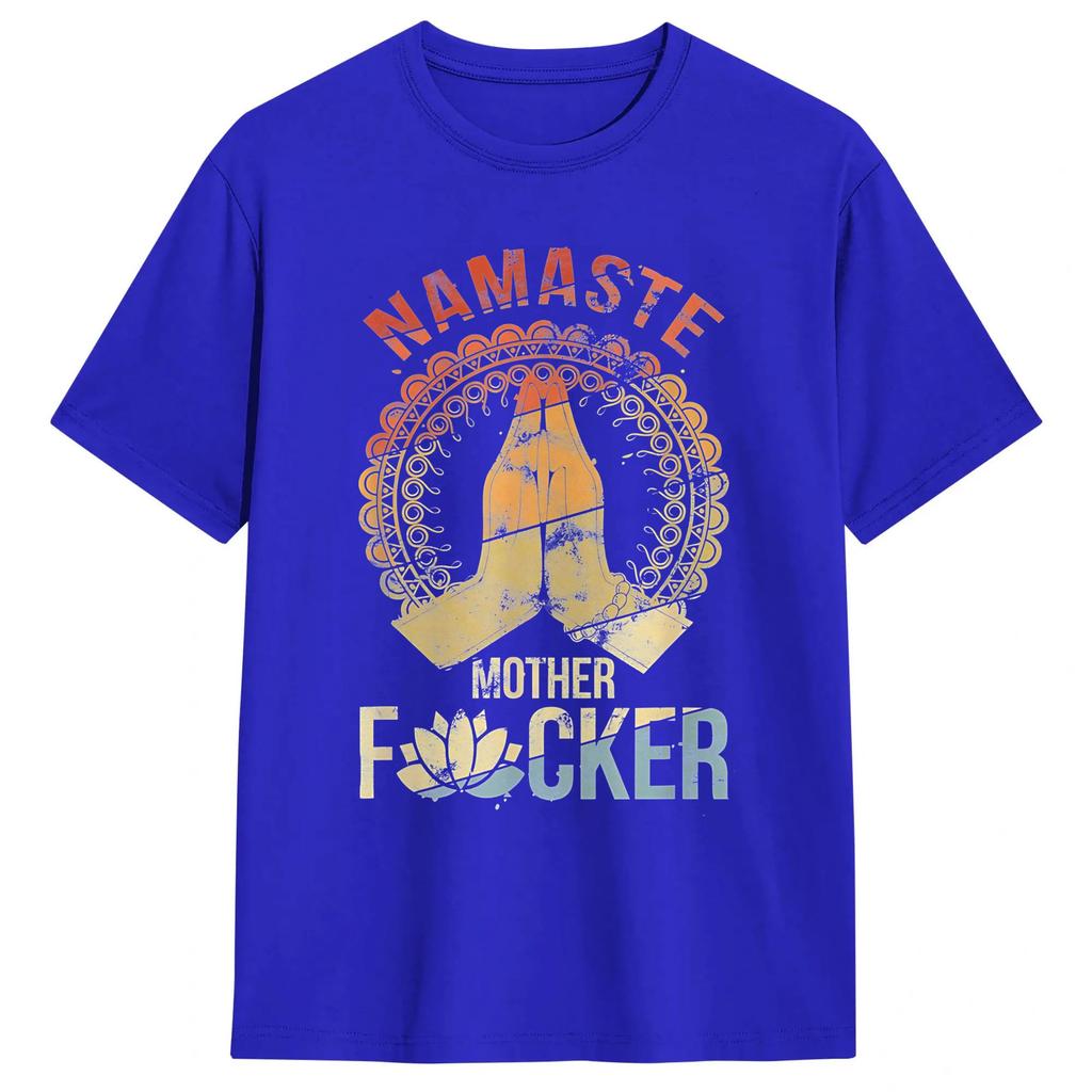 Namaste Mother TShirt Summer Pure Cotton TShirts For Unisex Novelty Print Tee Shirt ShortSleeve Funny Top Tees