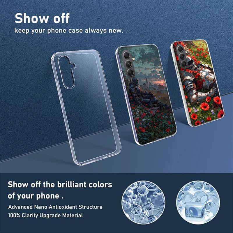 Flower Knight of the Light Phone Case for Samsung A17 A37 A57 A07 A16 A26 A36 A56 A06 A02S A12 A22 A32 A52S A04S A14 A24 A34 A54