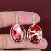 Kingman Red Mohave Copper Turquoise Earring Gemstone Earrings Dainty Jewelry 925 Sterling Silver Earring Gifts for Her Handmade Drop Earring