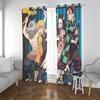 Demon Slayer Cartoon Anime Dustproof  Balcony Screen Curtains For Living Room Bedroom Blackout Curtains Polyester Home