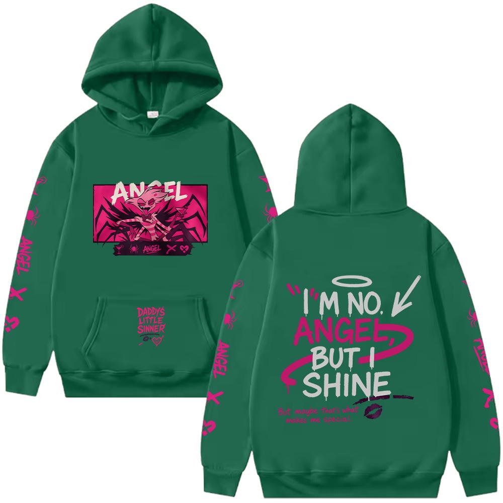 Angel Dust Hoodie Hazbin Hotel Harajuku Anime Pullovers Demoncore Unisex Streetwear Cute Edgy Imp Gift for Fan Streetwear Clothes