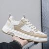 Spring new sports and leisure shoes low-top shoes leather men's thick baseplate shoes