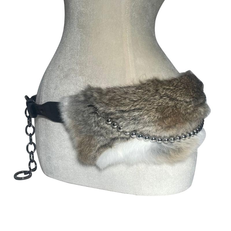 

Furred Waist Belt Belly Chain for Dress Chain Belt for Women Waist Chain Belt Cowboy Waist Chain Luxurious Belt M