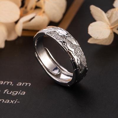 Rizhao Galaxy Ring: Posetý diamanty, Jedinečná textura, Nastavitelný, Prémiový design