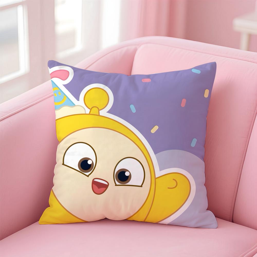 EEggy Party Cushion Cover Pillow Case Soft Friendly Fabric Concealed Zipper