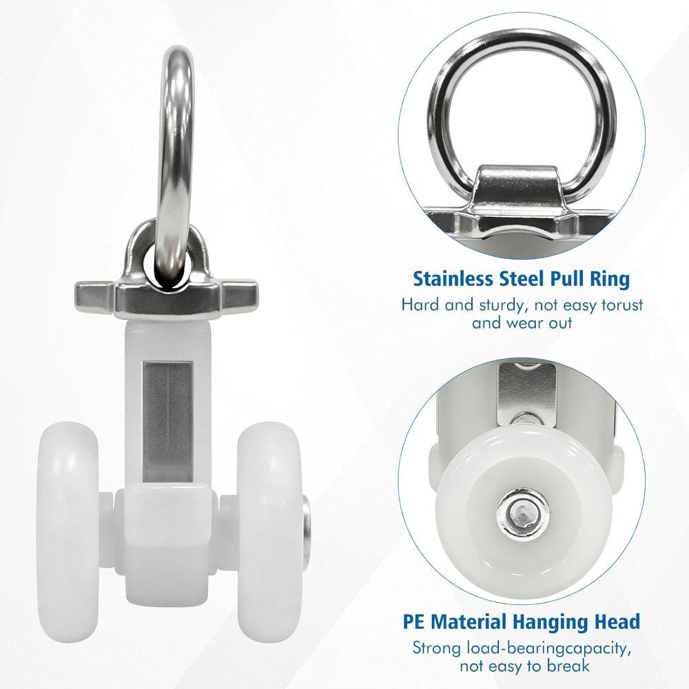 10pcs 15mm Curtain Rail Pulleys Smooth Glide Curtain Runners Curtain Gliders Ceiling Track