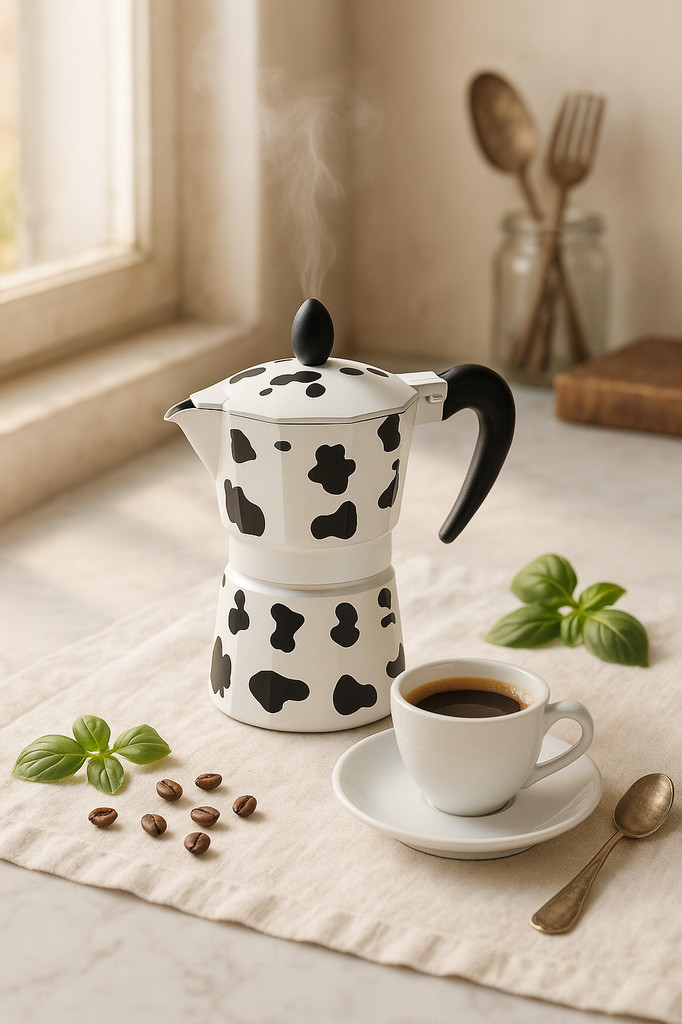 Aluminiowy Czajnik do Kawy Czajnik Ekspres do Kawy Moka Pot do Użytku Domowego Kawiarnianego Kolor Mleczny 3 Filiżanki 150ML