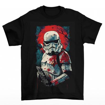 Stormtrooper Bloody T-Shirt Mens Unisex Star Wars Vader Boba Fett Jedi Sith Moon