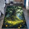 Enchanted Forest with Glowing Tree Print Carpet Rug for Living Room Bedroom Sofa Doormat Home Decor Non-slip Floor Mat