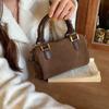 Women's 2026 Retro Suede Crossbody Shoulder Bag – Small Cylinder Pillow Boston Handbag