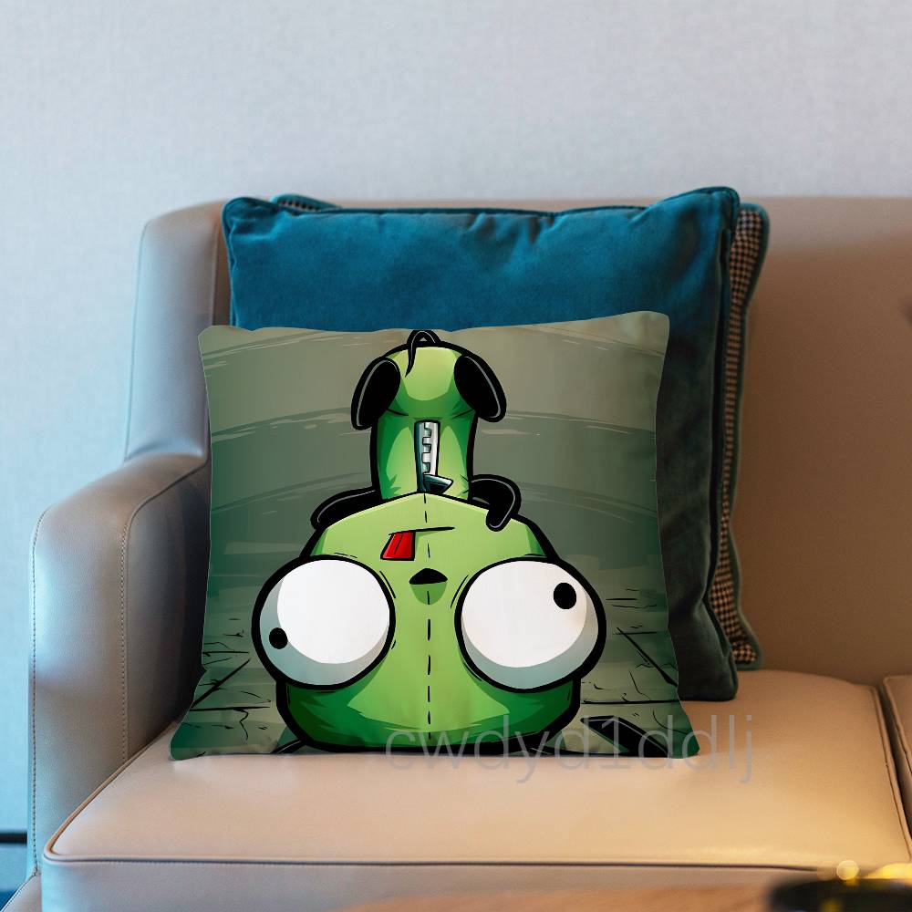 I-Invader Zim Anime Cushion Cover Pillow Cover Decor Pillowcase Printed Cushion Case For Couch