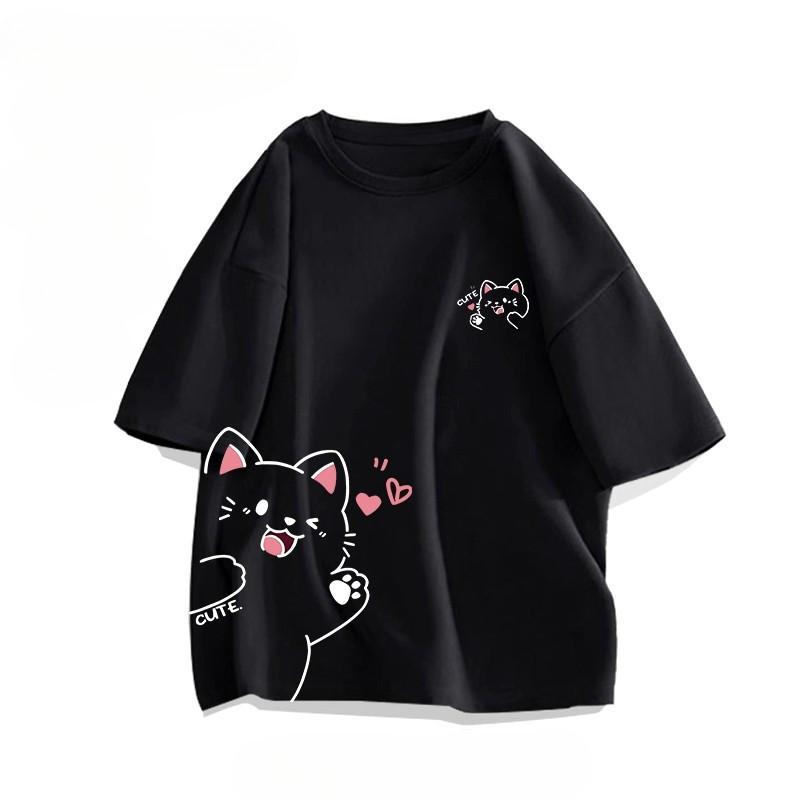Printed T-shirt Summer Women's Short Sleeved Top, Fashionable and Versatile, Street Style