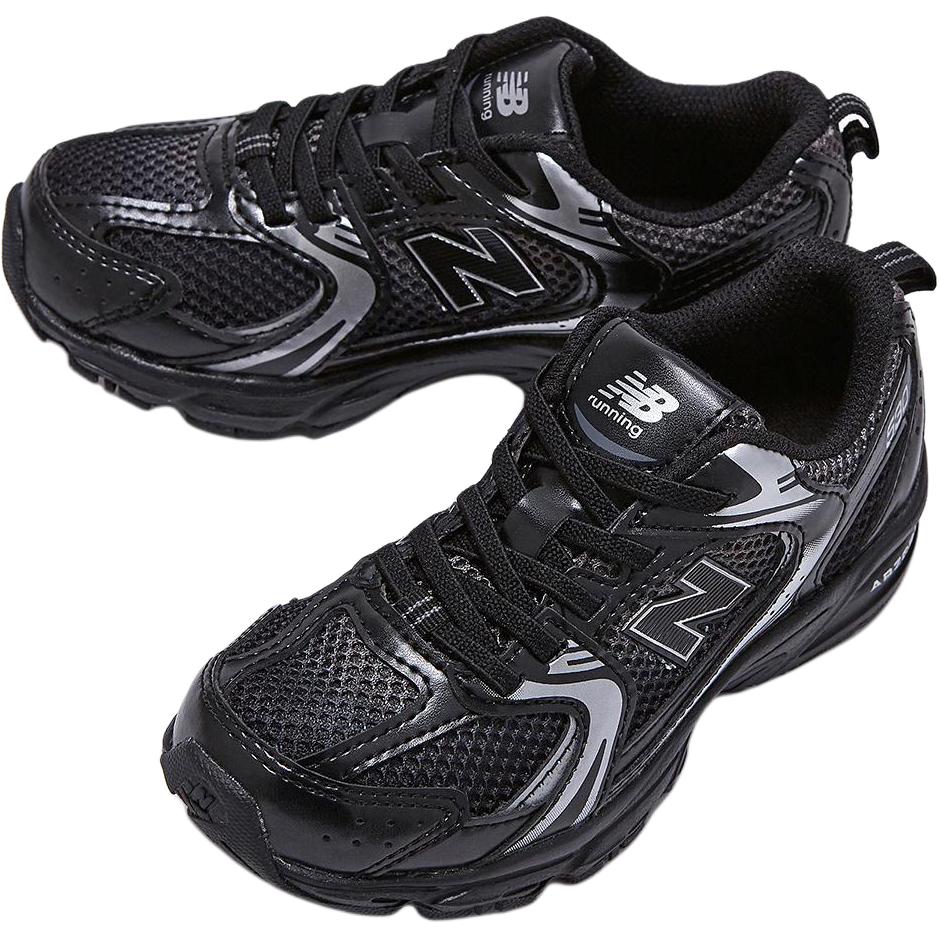 New Balance NB 530 Sentetik Deri Polyester Rahat Moda Kısa Bilekli Çocuk Koşu Ayakkabısı Çocuk Sneaker Siyah PZ530LT