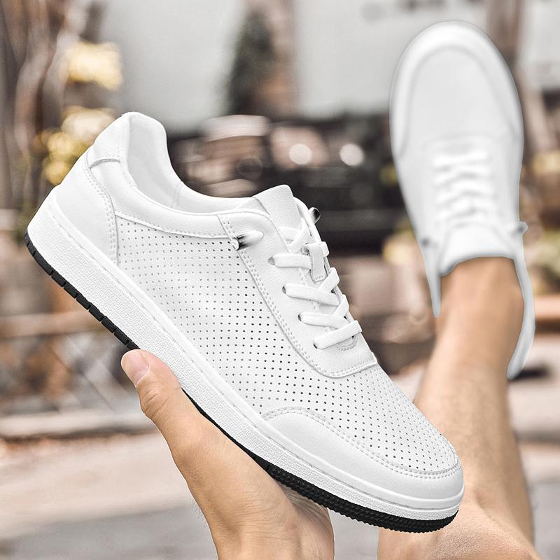 Modischer einfarbiger Herren-Schnürschuh Lässiger Schuh Bequem und atmungsaktiv Sportschuh Outdoor Leicht und rutschfest Flache Schuhe