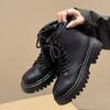 Plus-size Women's Shoes, New Side Zippers, Thick-soled Retro Ankle Boots