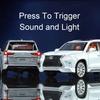 1:32 LX570 GLS580 SUV Car Model Toy Diecast Metal Doors Opened Sound Light Pull Back Off-road Vehicle Models Decorative Gifts