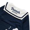 Snoopy fleece sweatshirt with sailor size 90 collar, navy,