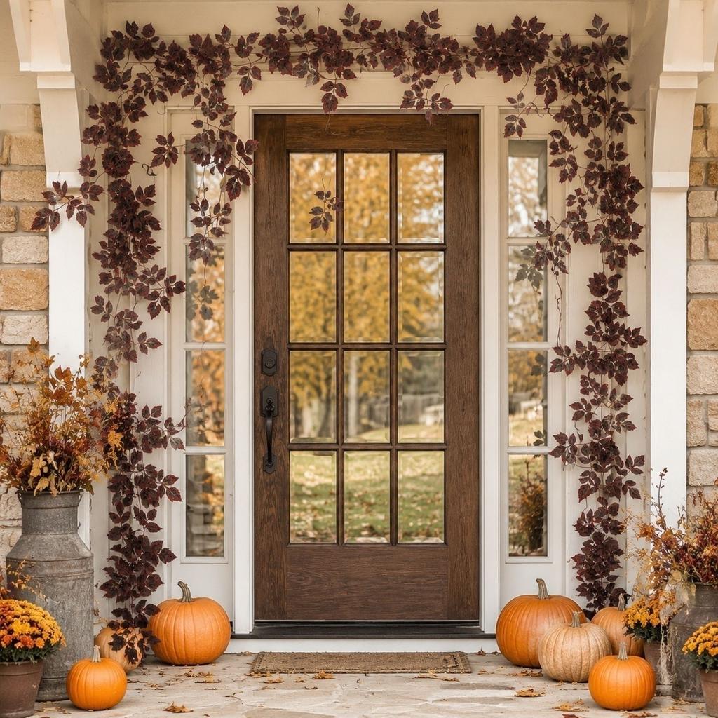 Artificial Maple and Leaf Branches for Thanksgiving Halloween Home Decor
