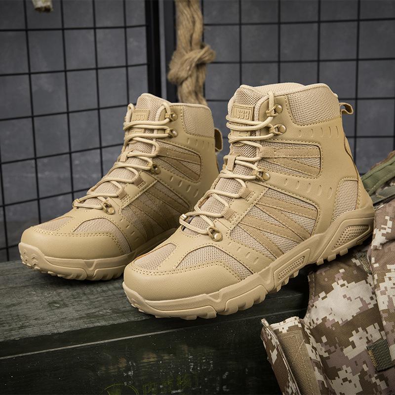 Combat Boots Men's Military Boots Large Size Boots Outdoor Outdoor Spring Autumn and Winter Boots Non-slip Wear-resistant Comfortable Men's Boots