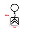 AEG3   1pcs 3D Citroen new carbon fibre Zinc Alloy Car KeyChain Key Chain Keyring Key Ring Creative logo Emblem Auto Badge accessories