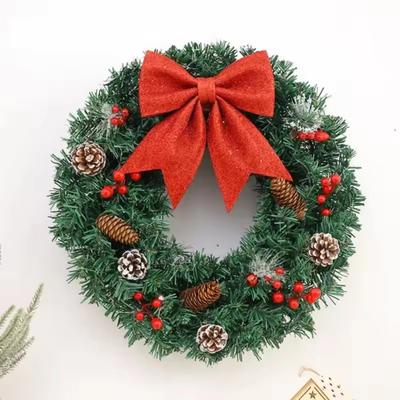 Christmas Wreath Decoration Decorative Xmas Holiday Crafts Door Wreath Christmas Garland for Indoor Home Front Door Wall Decor
