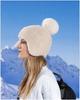 LeafIn Knit Hat with Boa Fleece and and Keeps Your Ears Warm and Warm for Size One Hat Women's Earmuffs, Lining, Pompom, Windproof, Warm, Slimming,