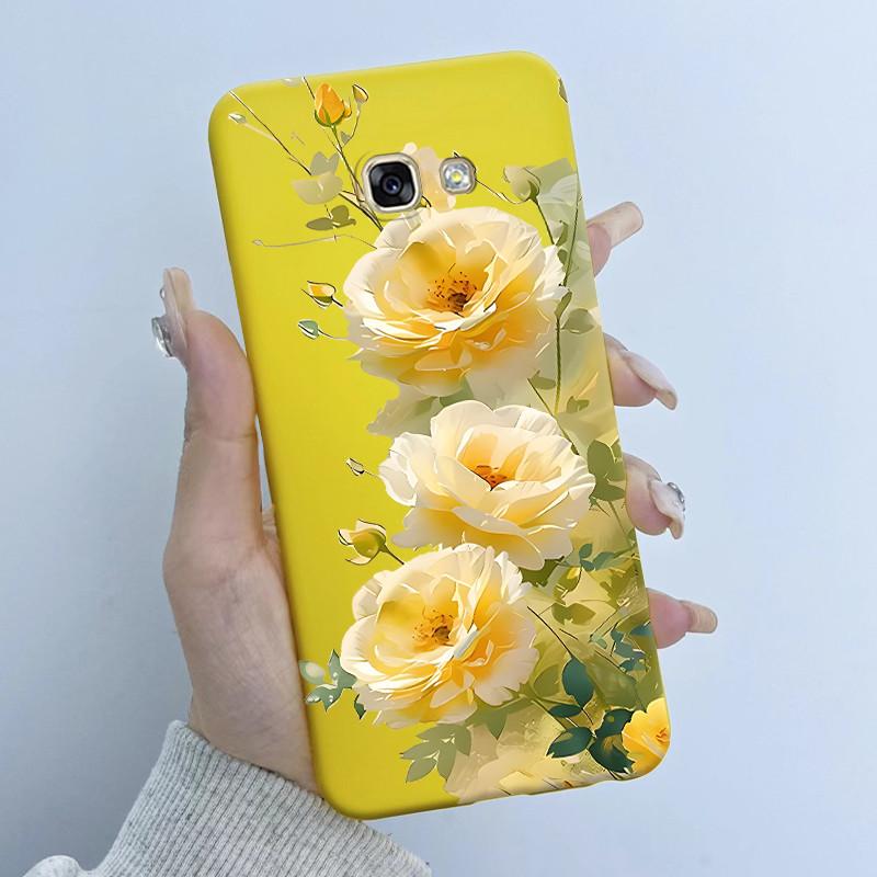 For Samsung Galaxy A5 2016 A7 2017 Phone Case Flower Girls Design Soft Silicone TPU Back Housing for SM-A510F A520F A720F Covers