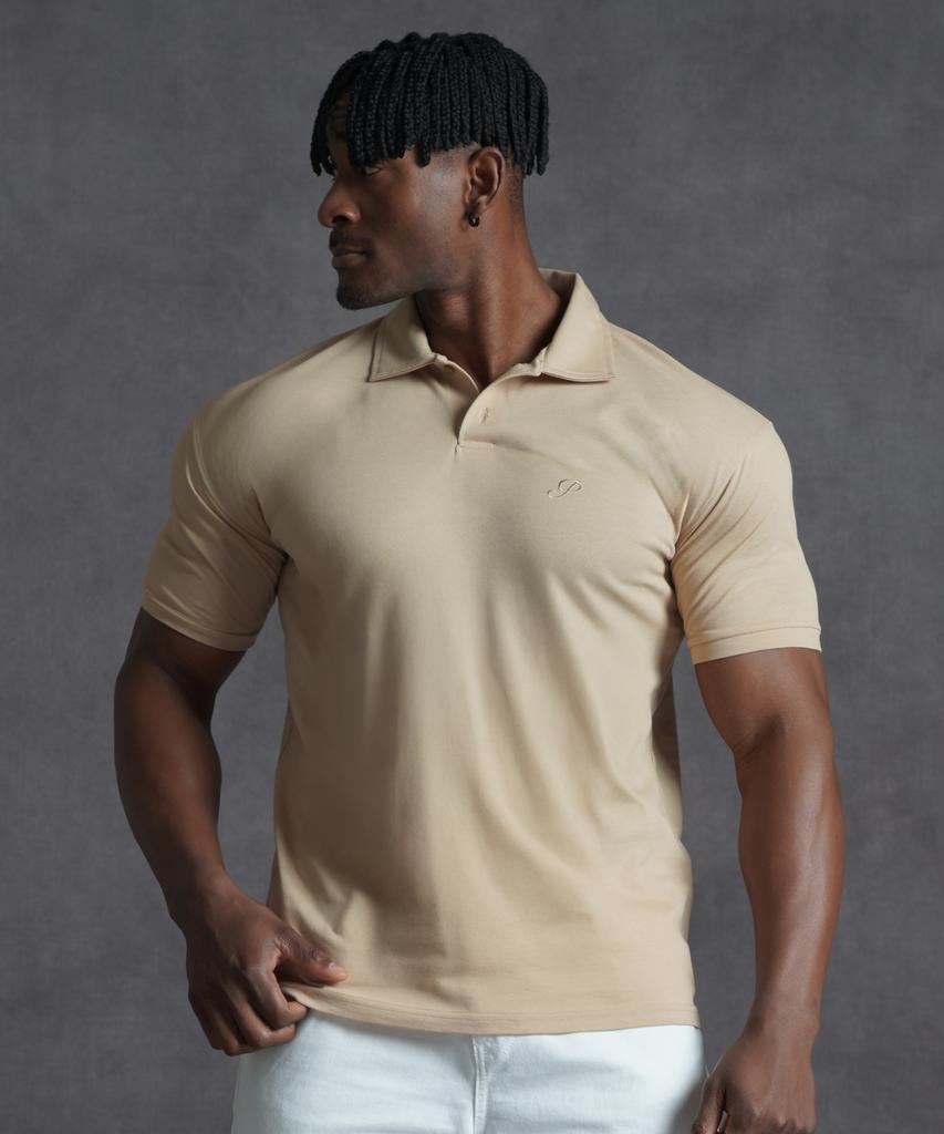 PHERMENON [2Pack] Muscle Fit Lettering Plain Collared T-Shirt (4 Colors)