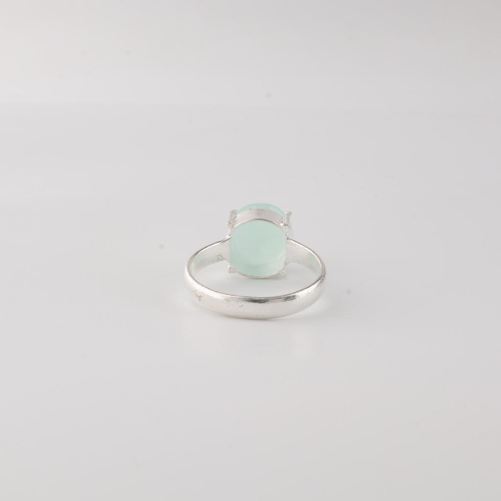Aqua Chalcedony Gemstone 925 Sterling Silver Designer Pretty Ring Gift For Her RR-72-19