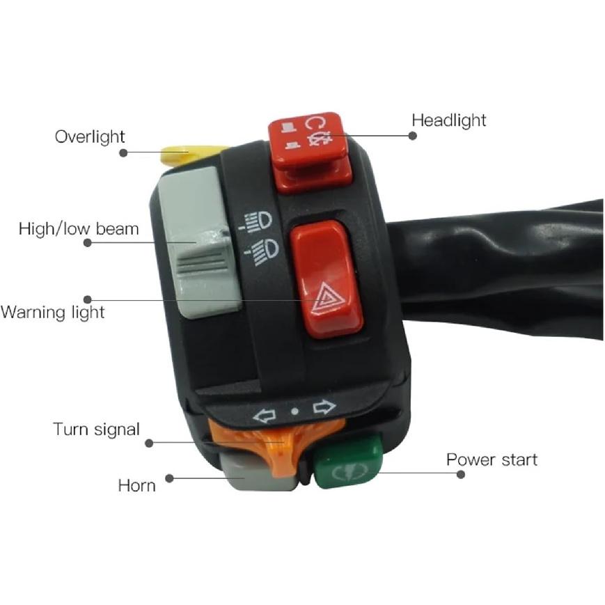 Motorcycle Handlebar Switch Motorcycle 7/8" 22mm Handlebar Control Switch 2012-2017 Outlander Renegade 400-1000 Multifunction Handle Switch 710004040