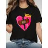Jesus Healing Heartbreak Printed Short Sleeve T-Shirt Casual Versatile Summer Daily Wear Casual Versatile T-Shirt
