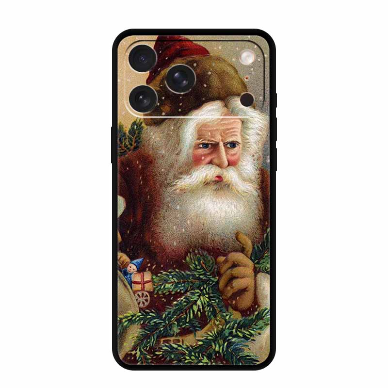 For iPhone 17 Pro Max Cover iPhone17 Pro Back Protective Phone Case For iPhone 17 Air Santa Christmas Soft Silicone TPU Coque