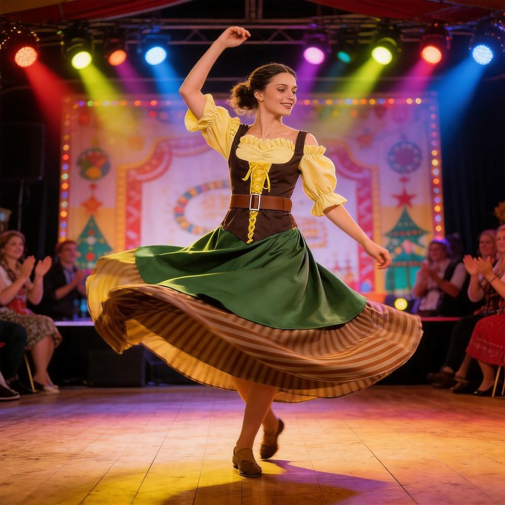 European Fantasy Dirndl Dress Cosplay Costume For Stage Performances