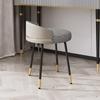 Nordic Vanity Stool Modern Home Furniture Luxury Makeup Chair INS Soft Seat Bedroom Dressing Table Simple Back Leisure Chair