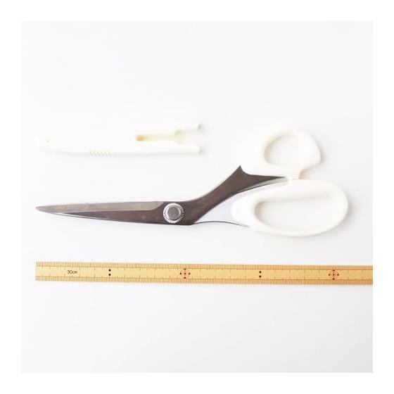 Misasa Right-handed Stainless Steel Cutting Scissors 20cm White with Cap 1 Piece MIS8161