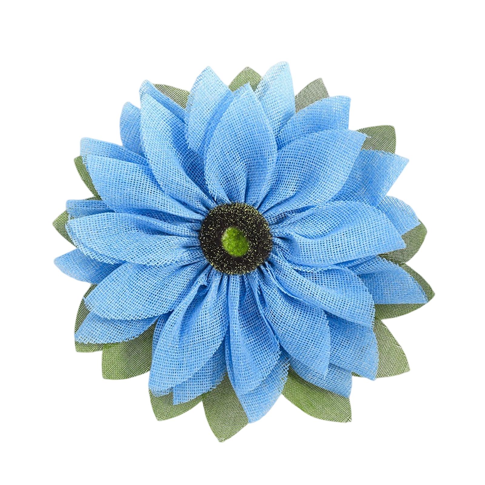 

Linen Sunflower Home Decoration, Festive Fabric Doorplate, Artificial Flower Pendant One Size синий