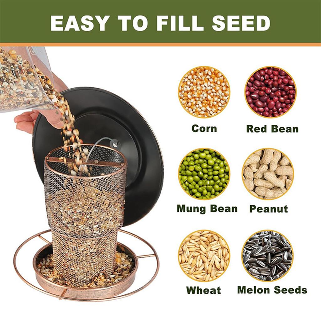 Bird Feeder Outdoor Ironwork Hanging Extendable Bird Feeders Courtyard Sleeve Hummingbird Feeder For Bird Food Dispenser Tool