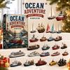 Sailboat Countdown Advent Calendar with Holes - Ocean Ship Model Acrylic Ornament for Christmas