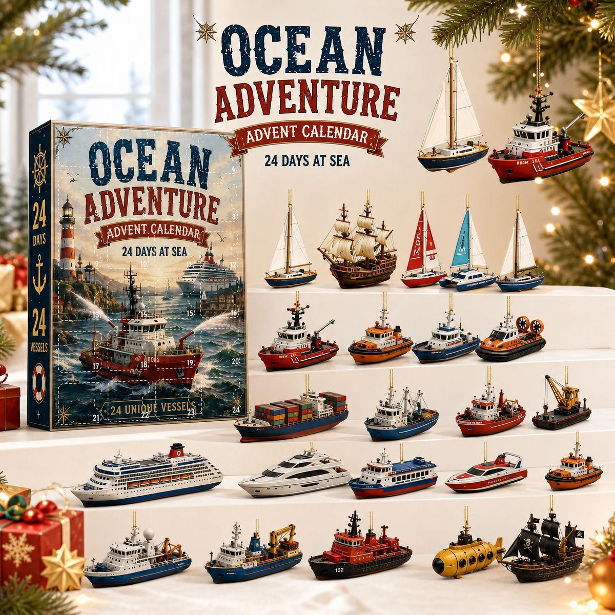 Sailboat Countdown Advent Calendar with Holes