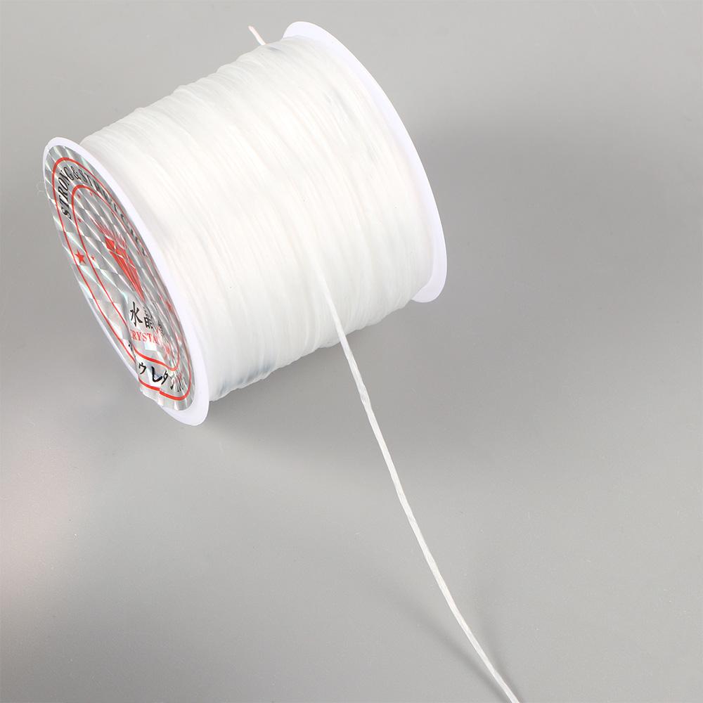 60m 0.8mm Flat Elastic Crystal Jewelry Cord Beading String Strong Stretchy Thread Cords For DIY Necklace Bracelet Jewelry Making