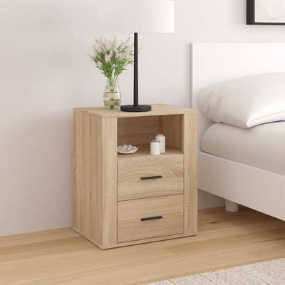 Vidaxl Bedside Table, Sonoma Oak, 50X36X60 Cm, Wood-Based Material
