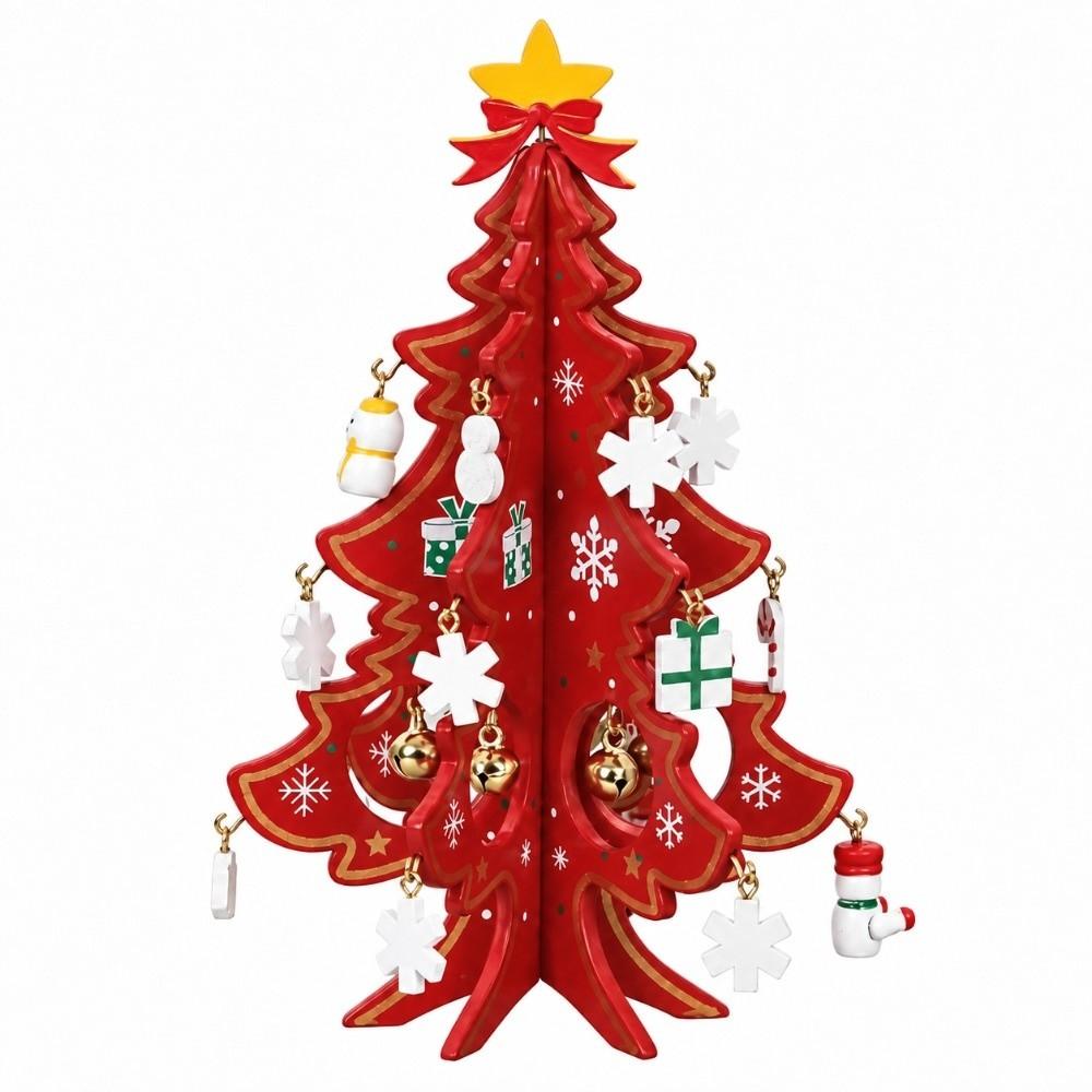 Stereo Christmas Tree Decorations Wooden With Pendant Christmas Tree Home Decoration