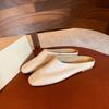 The New Style Of Soft Waxy Easy To Wear Baotou Shoes One Step Muller Half Drag Women's Outer Wear Flat Bottomed Slippers