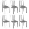 VidaXL 6x Solid Wood Dining Chairs with Cushions Dining Room Chairs Kitchen Furniture Dining Chairs Restaurant 276407