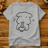 Chubby Dog Eating Noodles Funny Ganadi Tshirt Summer Ganadi 100 Cotton T Shirts For Unisex Tee Shirt Short Sleeves Awesome Tops